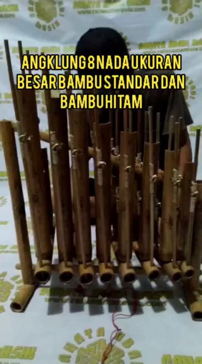 Angklung Satuan Bambu Tali Bambu Hitam Kaki Angklung Oktaf Nada