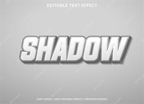 Premium Vector Shadow Text Effect Template With Abstract Background