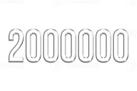 2000000 Subscribers Celebration Greeting Number With Silver Design