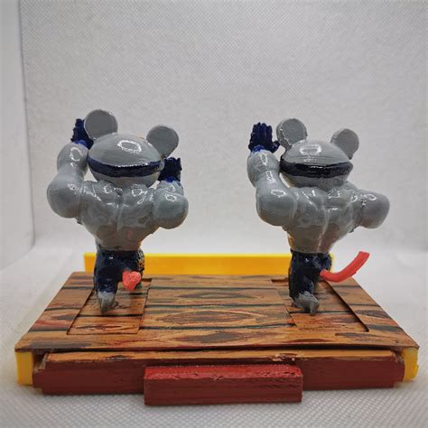 3D file MUSCLE NINJA MICE Tengen Uzui Kimetsu no yaiba stand 2 designs