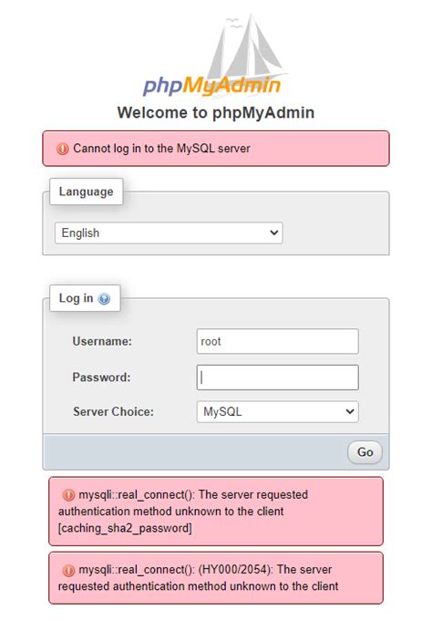Php WAMP Server PhpMyAdmin Not Authenticating With Valid Credentials Stack Overflow