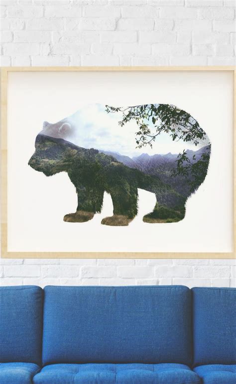 A Gorgeous Double Exposure Bear One Picture Of A Bear With A Forest