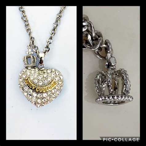 Juicy Couture Jewelry Juicy Couture Pave Heart Necklacefree Crown