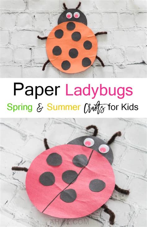 Construction Paper Ladybug Spring Crafts For Kids Crafts For Kids