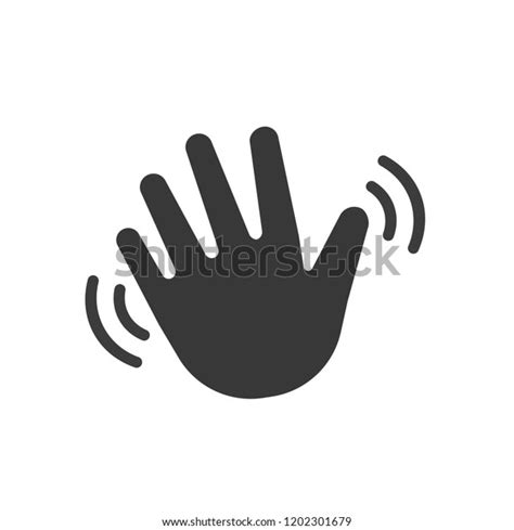 Hand Wave Waving Hi Hello Vector Stock Vector Royalty Free 1202301679