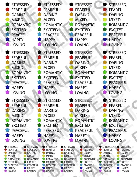 Mood Ring Color Chart Dictionary