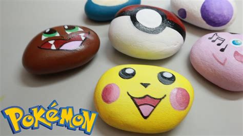Easy Way To Paint Pokémon Rocks Rock Painting Pokémon Youtube