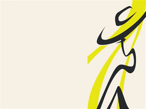 Abstract Dancing Powerpoint Templates Abstract Black Yellow Free