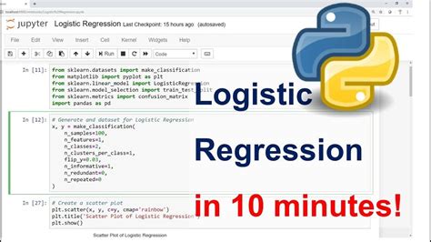 Logistic Regression In Python Step By Step In Minutes Youtube