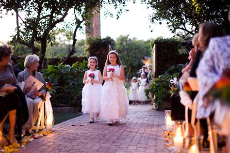 Adorable Flower Girls Walk Down The Aisle Wedding Photo By Melissa