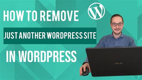 How To Remove Just Another Wordpress Site Tutorial YouTube