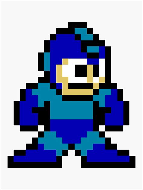 Mega Man 8 Bit Sticker By Nerdist Rb Redbubble