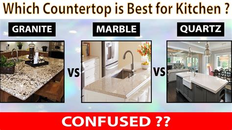 Kitchen Countertops Marble Vs Granite Vs Quartz Things In The Kitchen
