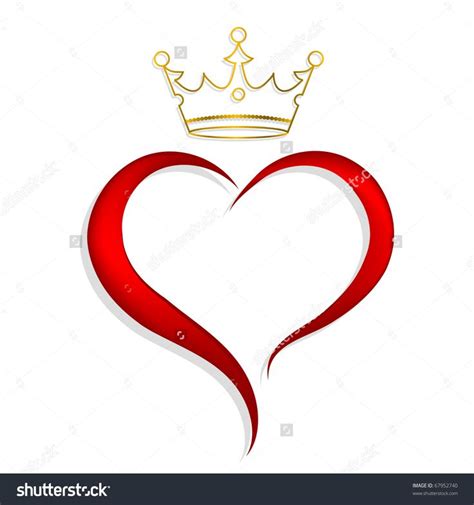 Heart And Crown Stock Photos Images And Pictures In 2023 Crown Images