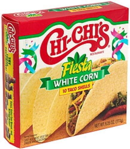chi chis fiesta white corn taco shells 10 ea nutrition information innit