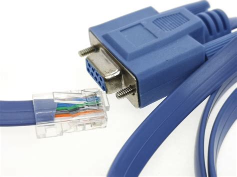 1x Db 9pin Rs232 Serial To Rj45 Cat5 Ethernet Adapter Lan Console Cable