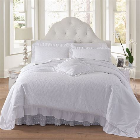 Grace Eyelet Lace Comforter Extra 60 Off Last Chance Brylane Home