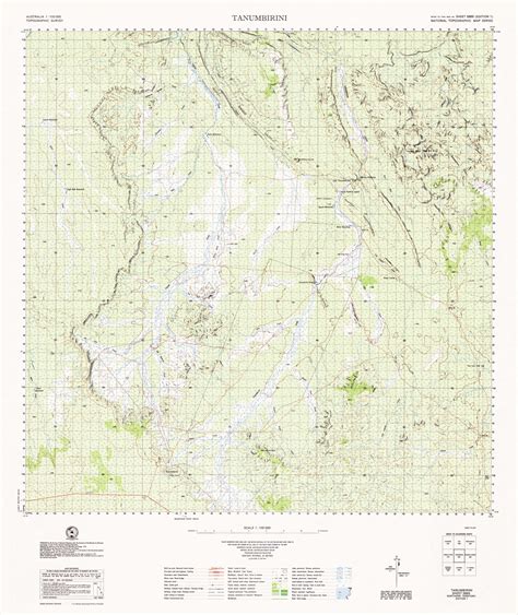 Buy 5865 Tanumbirini 1100k Topographic Map