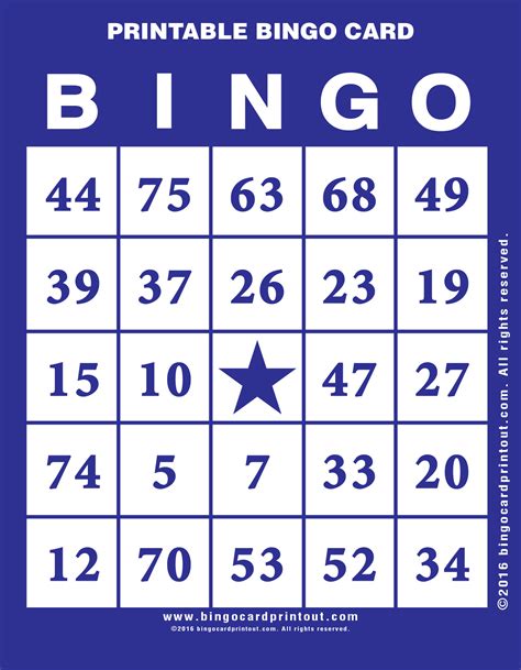 You can even play online bingo using any computer, phone or tablet. Printable Bingo Card - BingoCardPrintout.com