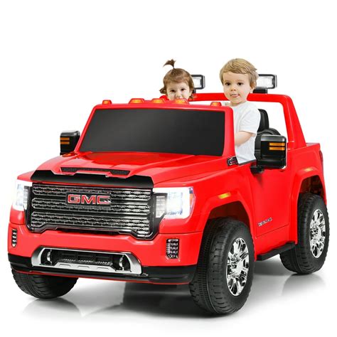 Topbuy 2 Seater Licensed Gmc Sierra Denali Kids Ride On Truck Electric
