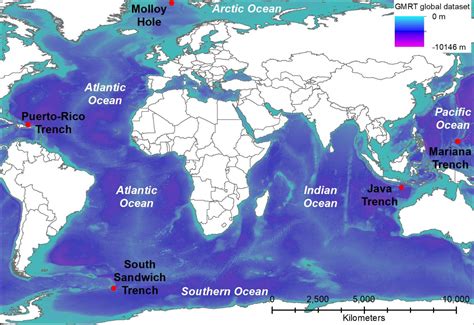 Atlantic And Pacific Ocean Meeting Point Map
