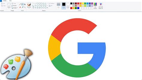 How To Make Google Logo In Ms Paint From Scratch Youtube