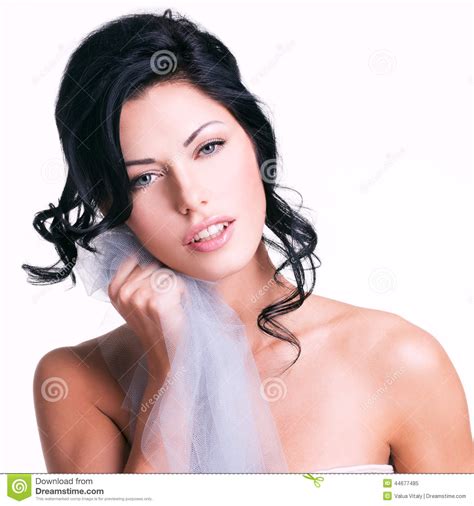 Portrait Of A Beautiful Tender Woman With Creative Hairstyl Stock Image