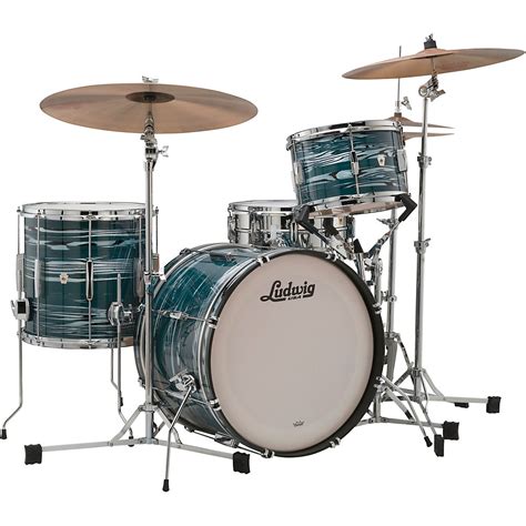 Ludwig Club Date 3 Piece Downbeat Shell Pack With 20 In Bass Drum Blue