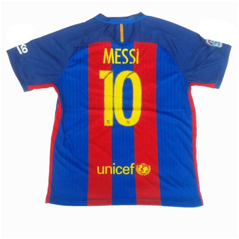 Rompe con todo esta temporada. Camiseta Camisa Fc Barcelona Local 2016 / 2017 Niños Messi ...