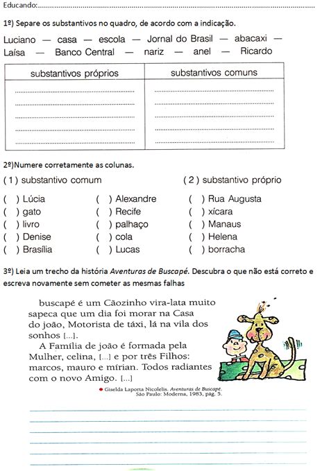 Atividades Com Substantivos Simples E Composto