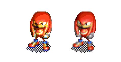Sprite Comparison Knuckles From Sonic 3d Blast Sonic The Hedgeblog
