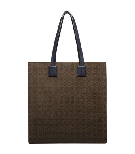 Bally Crystalia Fabric And Leather Tote Brown