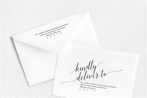 To correctly address an envelope to a member of the military, use the recipient's. Wedding Envelope Template | Creative Stationery Templates ~ Creative Market
