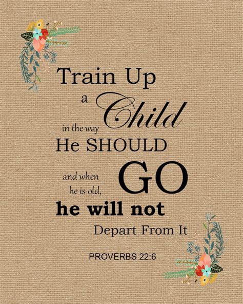 Proverbs 226 Train Up A Child Free Bible Verse Art