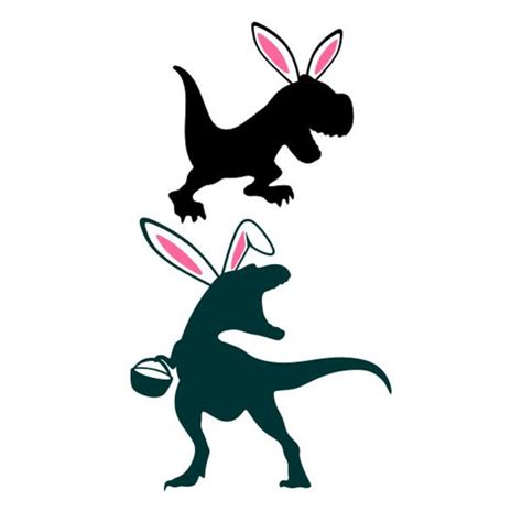 Dinosaur Bunny Easter Cuttable Design Pack SVG PNG DXF & Eps - Etsy