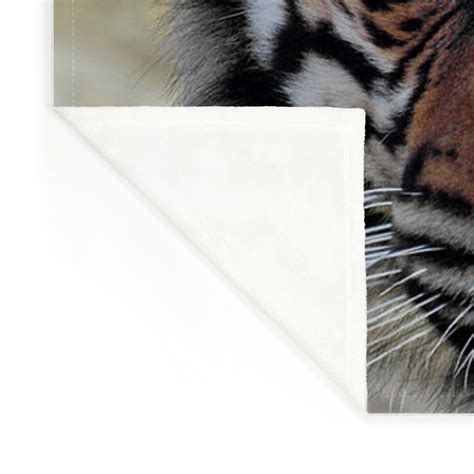 Tiger Face Fleece Blanket By Eduardo Cabral