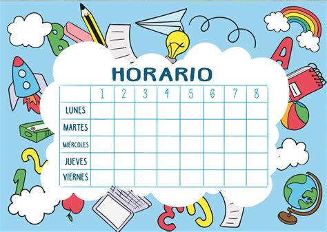 Calendarios Y Horarios De Clase Para Infantil Y Primaria