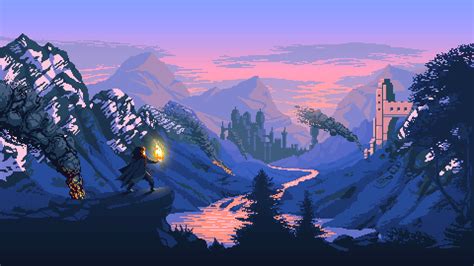 Pixel Art Mountains Wallpapers Hd Desktop And Mobile Backgrounds Images And Photos Finder