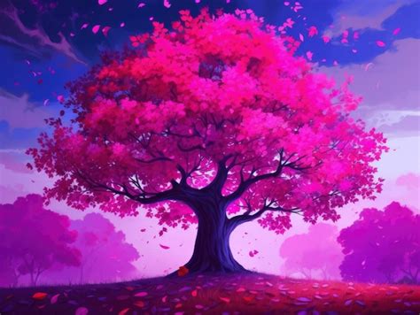 Premium Ai Image A Beautiful Pink Tree