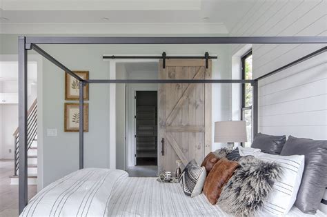 Bedroom entryways—especially master bedrooms—are an opportunity to add a more decorative or flashy touch. sliding barn door between master bedroom and bathroom ...