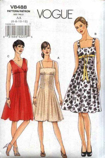 Vogue Sewing Pattern 8488 Misses Size 6 12 Easy Raised Empire Waist