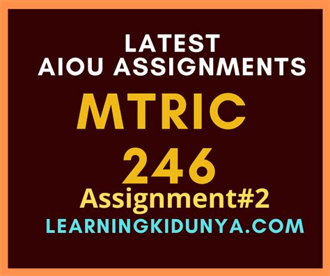 Aiou Solved Assignments 2 Code 246
