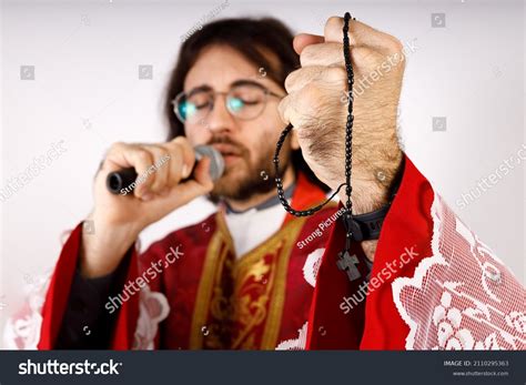 Priest Pray Give Sermon Stock Photo 2110295363 Shutterstock