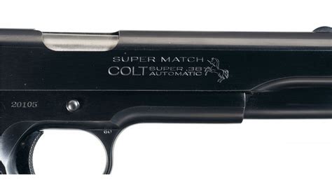 Exceptional Pre War Colt Super Match 38 Semi Automatic Pistol With