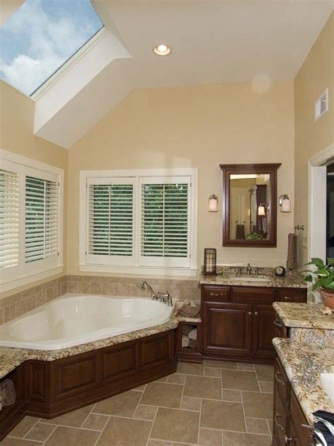 Yes, even a smaller bathroom can have a separate tub and shower. Bathroom Corner Tub Design | Tub remodel, Corner tub ...