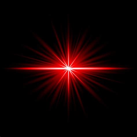 efeito de raio de reflexo de luz vermelha abstrata iluminado vetor premium light flare