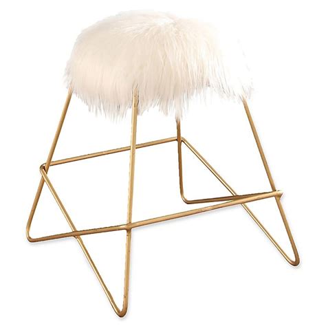 Original price $164.95 current price $119.95 | / sku 5020166 quantity quantity add to cart limited stock available view shipping policy return for store credit. Abbyson Living® Richelle Faux Fur Vanity Stool in White | Bed Bath & Beyond
