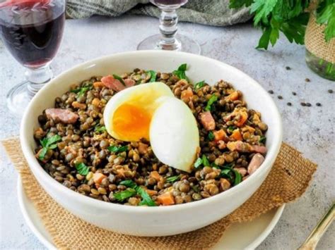 Recettes de Salade de lentilles et Lardons