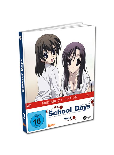 School Days Vol 3 Mediabook Edition Anime Dvd • World Of Games