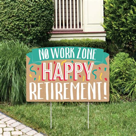 Big Dot Of Happiness Retirement Retirement Party Yard Sign Lawn